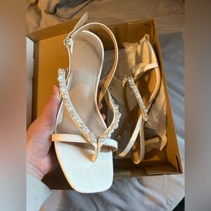 A New Day Cream Sandals with Pearl Details